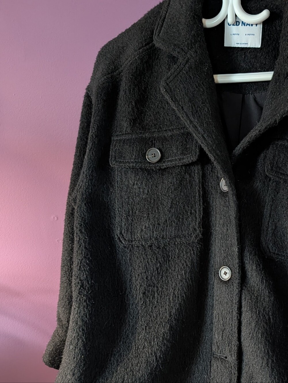 Black Wool Shacket - Picture 2 of 5